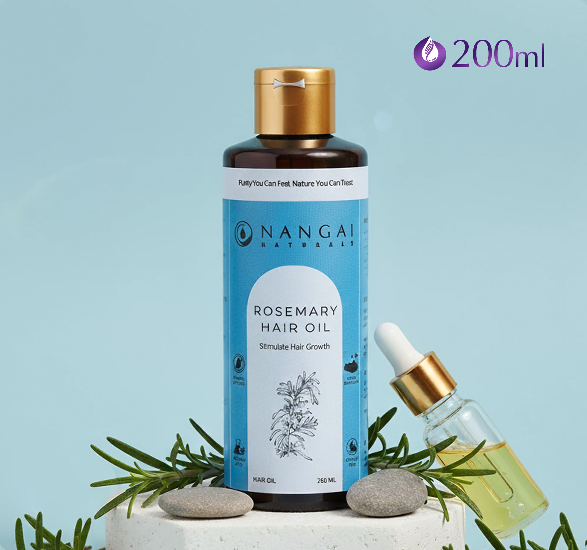 Stop Hair Fall Naturally with Rosemary Hair Oil