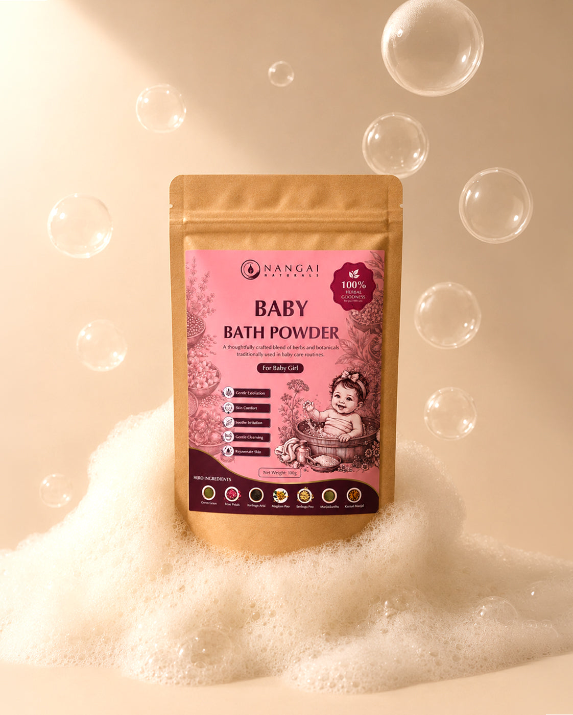 Baby Bath Powder - Girl