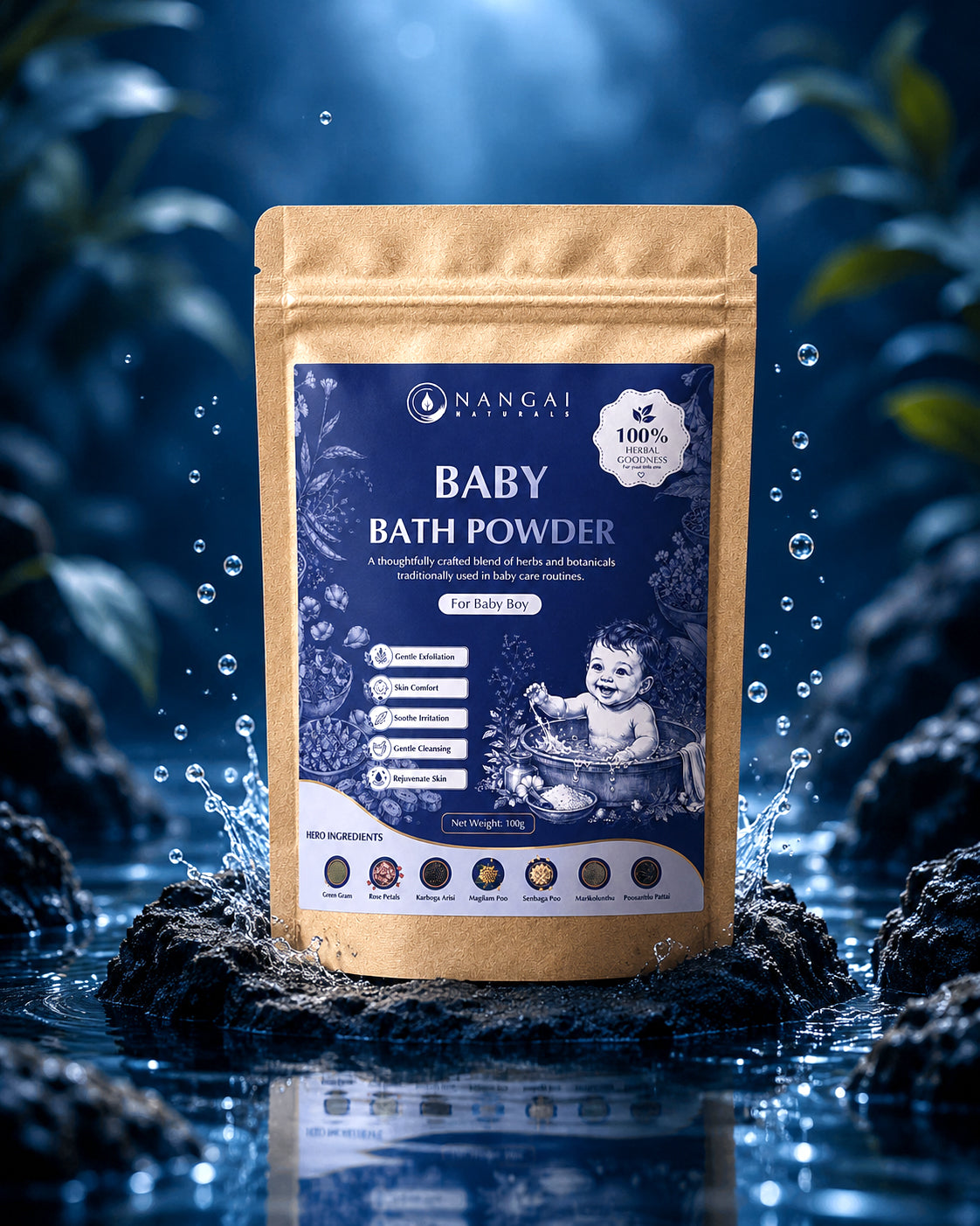 Baby Bath Powder - Boy