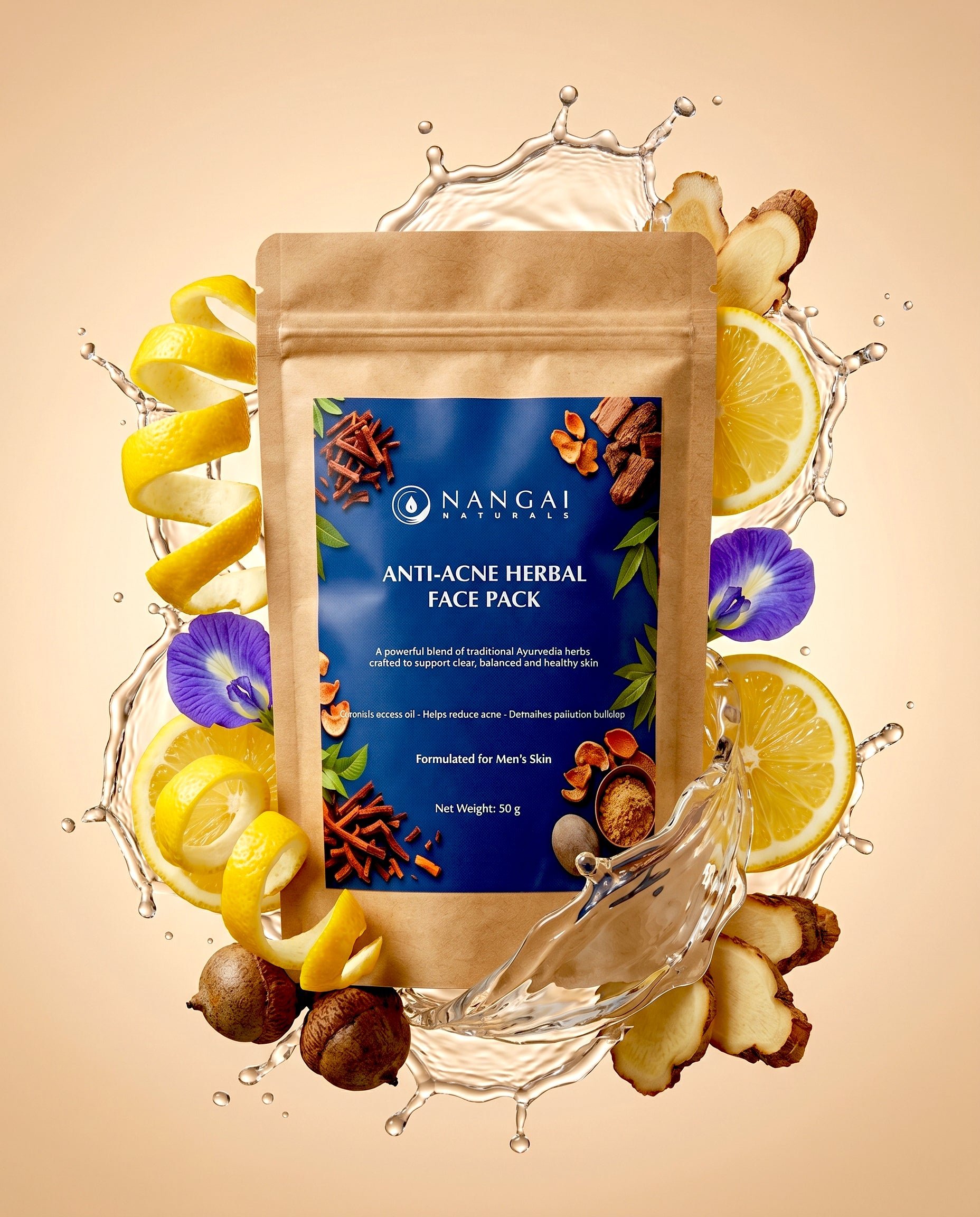Anti-acne Herbal Face Pack For Men