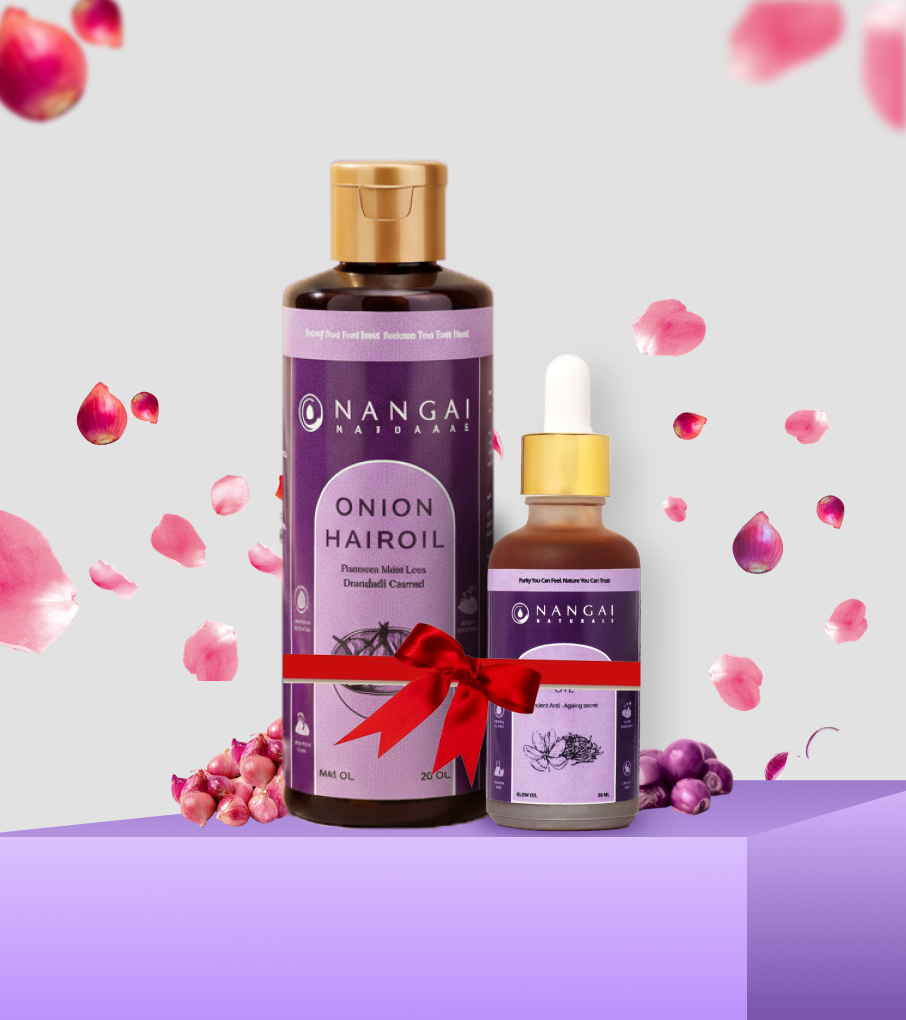 Kumkumadi Oil (30ml) & Onion Hair Oil (200ml) 