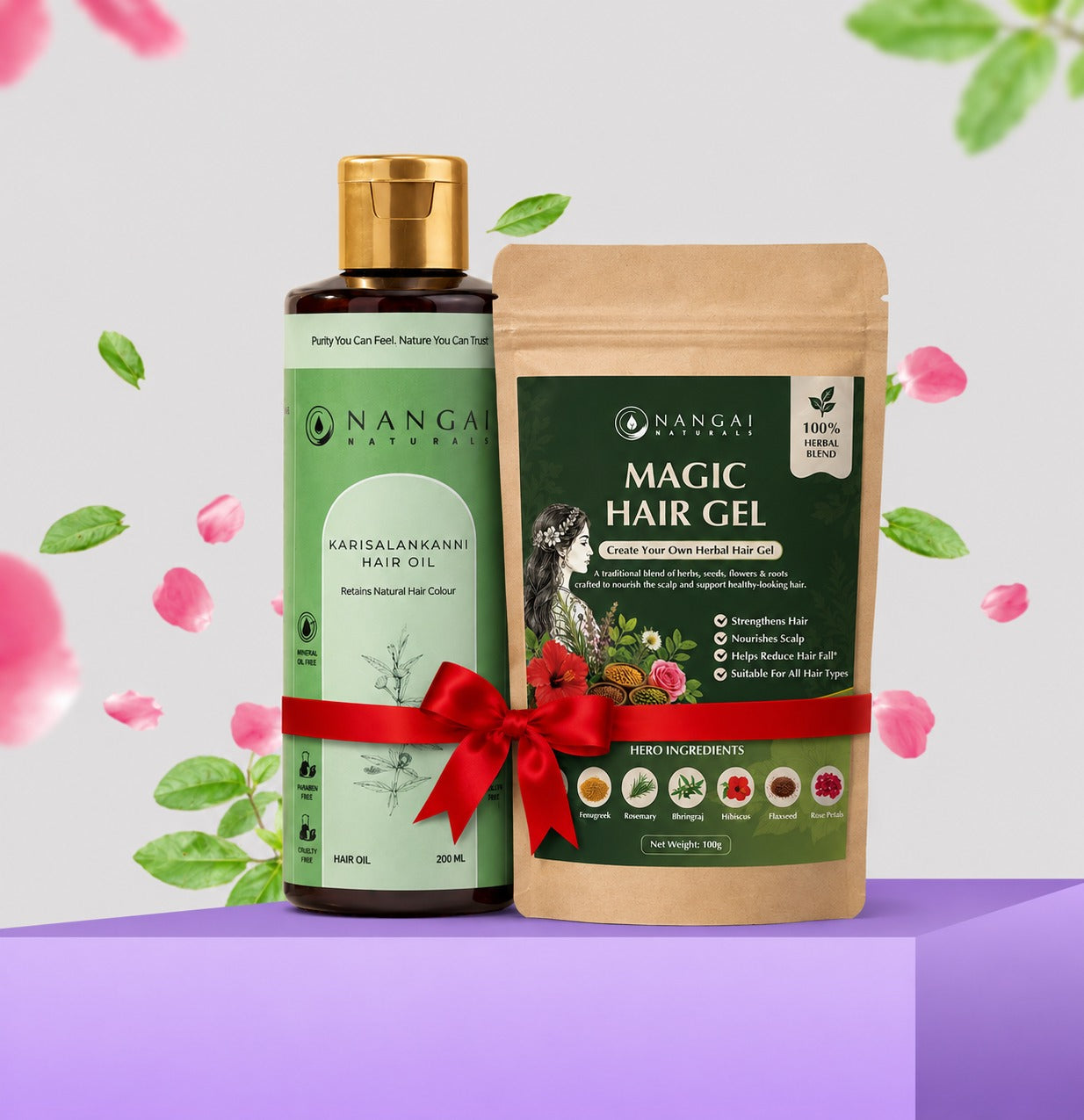 Karisalankanni Hair Oil (200ml) & Magic Hair gel(100g)
