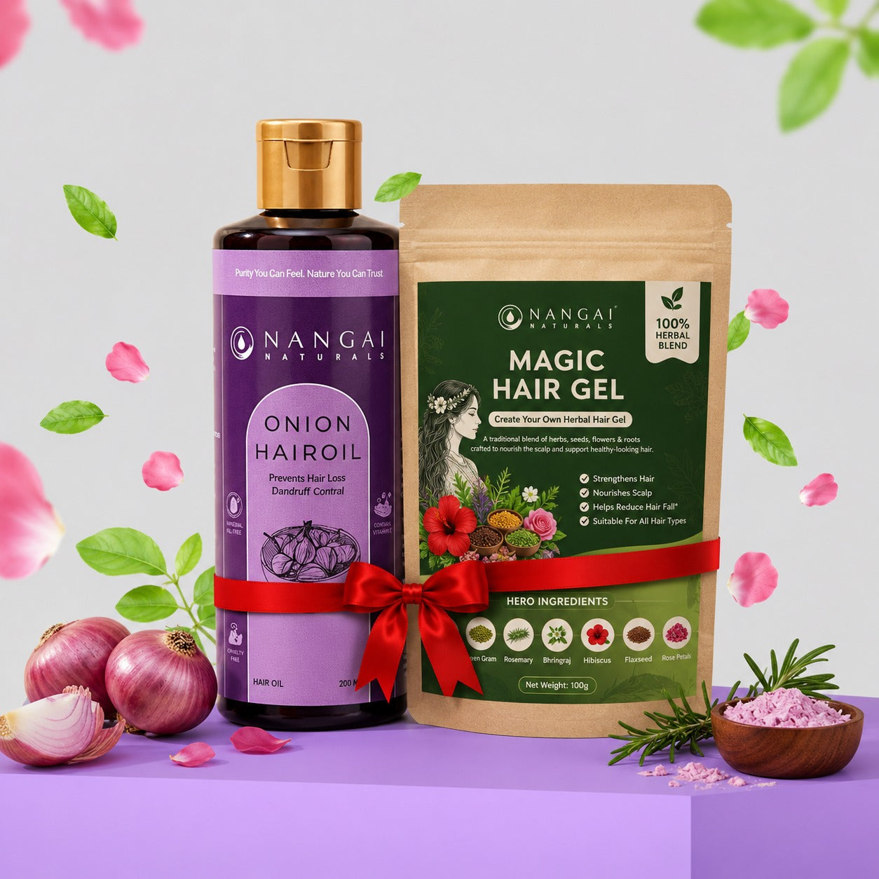 Onion Hair Oil (200ml) & Magic Hair gel(100g)